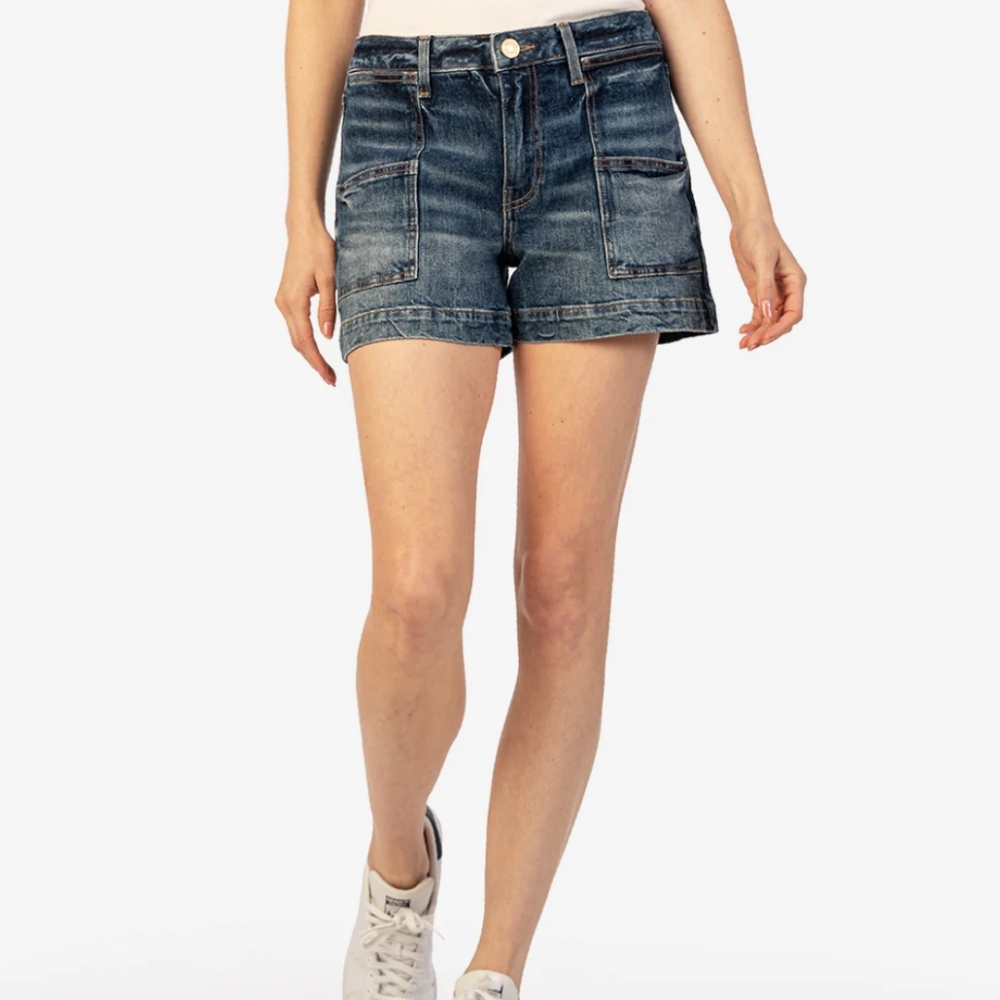 KUT FROM THE KLOTH Mid-High Rise Denim Jean Shorts 4